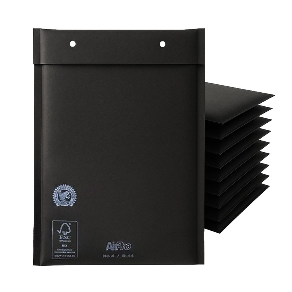 Koperty bąbelkowe ochronne czarne G17 250x350 mm, 100 szt.