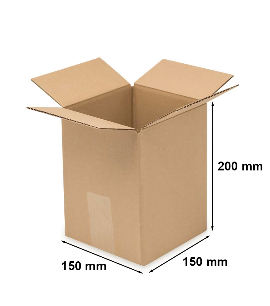 Karton klapowy brązowy pudełko tekturowe 150x150x200 mm fala B