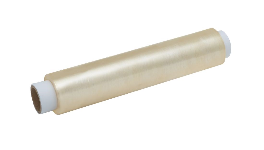 Folia PVC spożywcza żółta 450 mm x 200 m do pakowania żywności