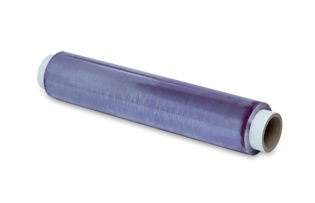 Folia PVC stretch spożywcza fioletowa 300 mm x 200 m 8.5 um w rolce
