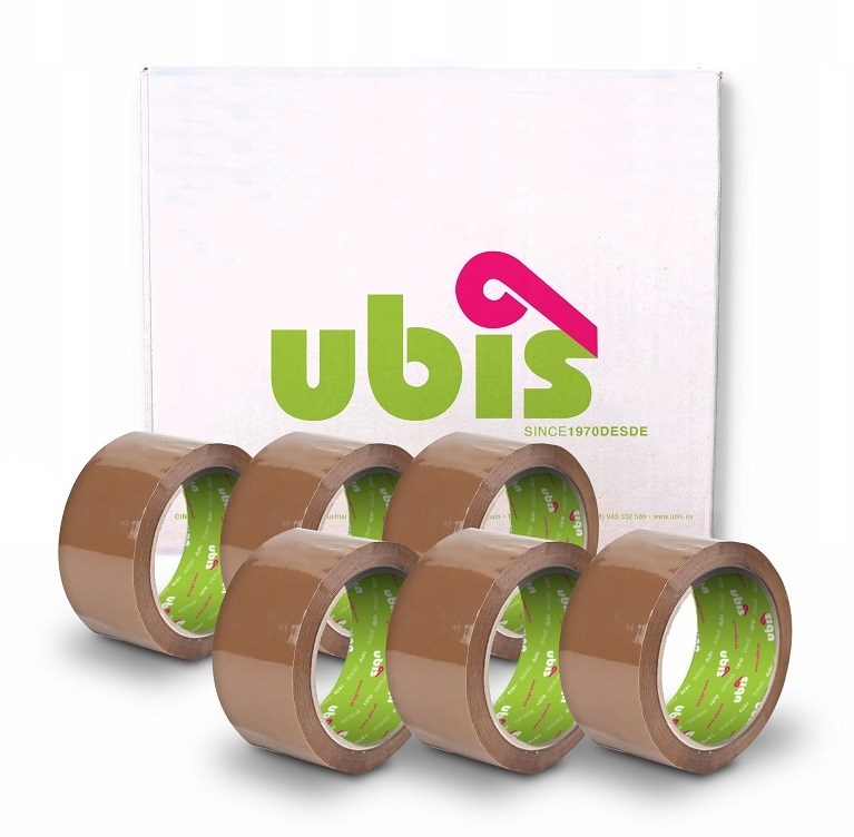 Taśma Pakowa Solvent Kauczuk Naturalny Brązowa UBIS 48mm/54m - 36szt