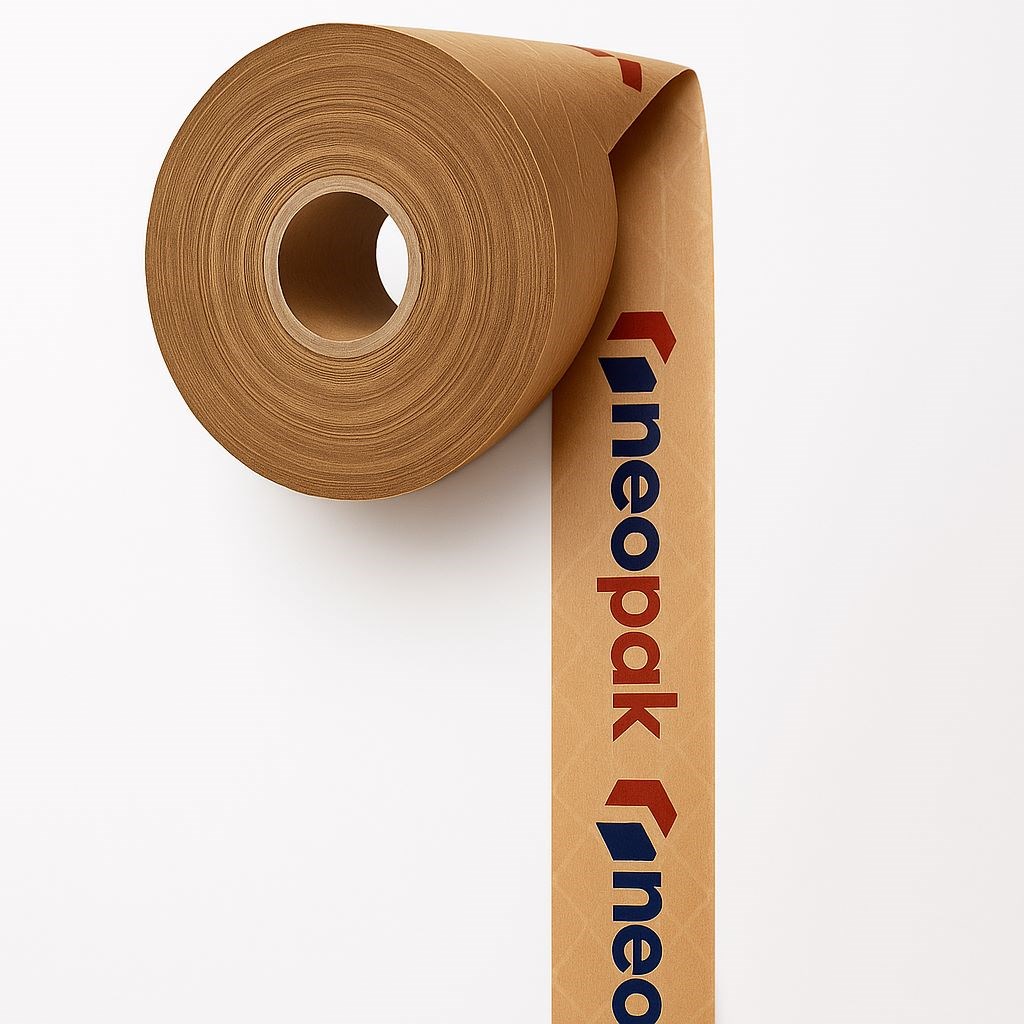 Taśma papierowa podgumowana krzyżowo wzmacniana 60 mm x 150 m brązowa