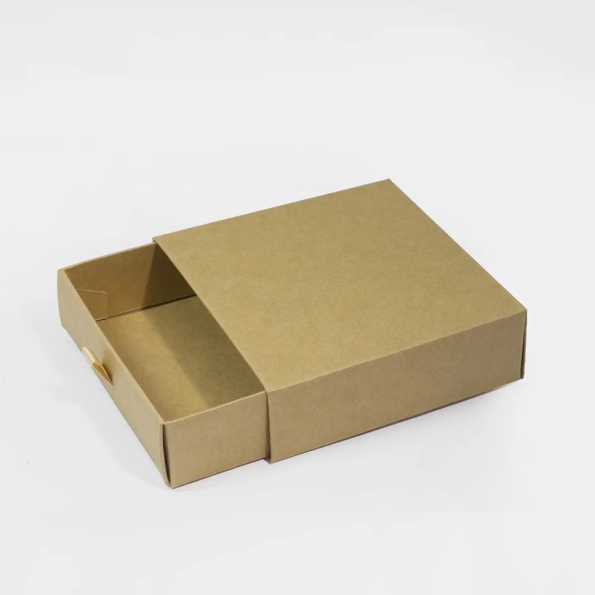 Pudełko Ozdobne 100x100x30mm Kraft Pudełko Szufladkowe Na Biżuterię XS
