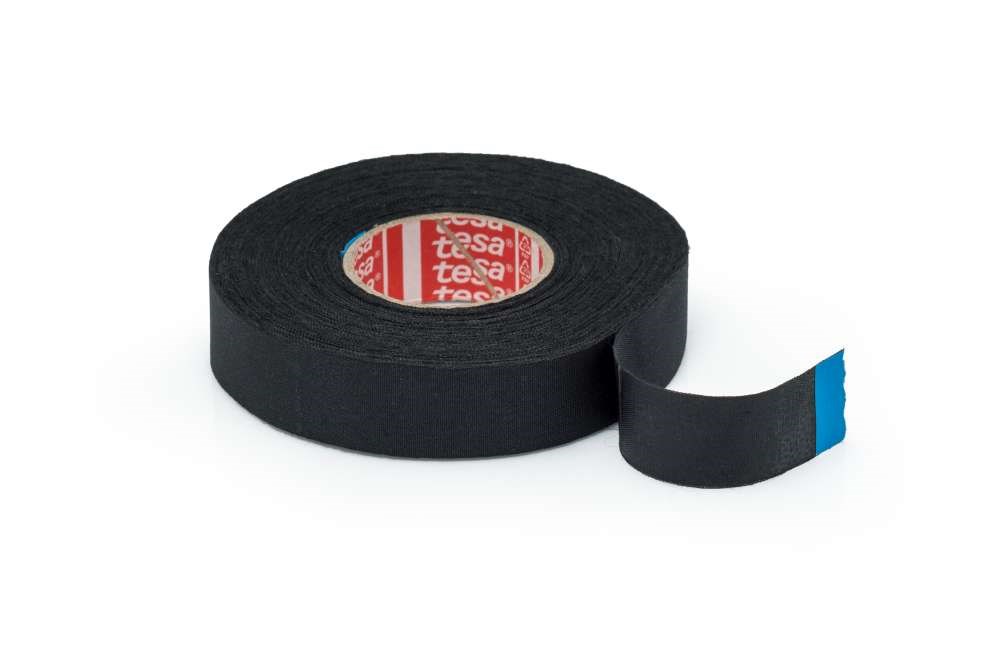 Tesa Taśma parciana czarna 19mm/25m do wiązek przewodów i kabli