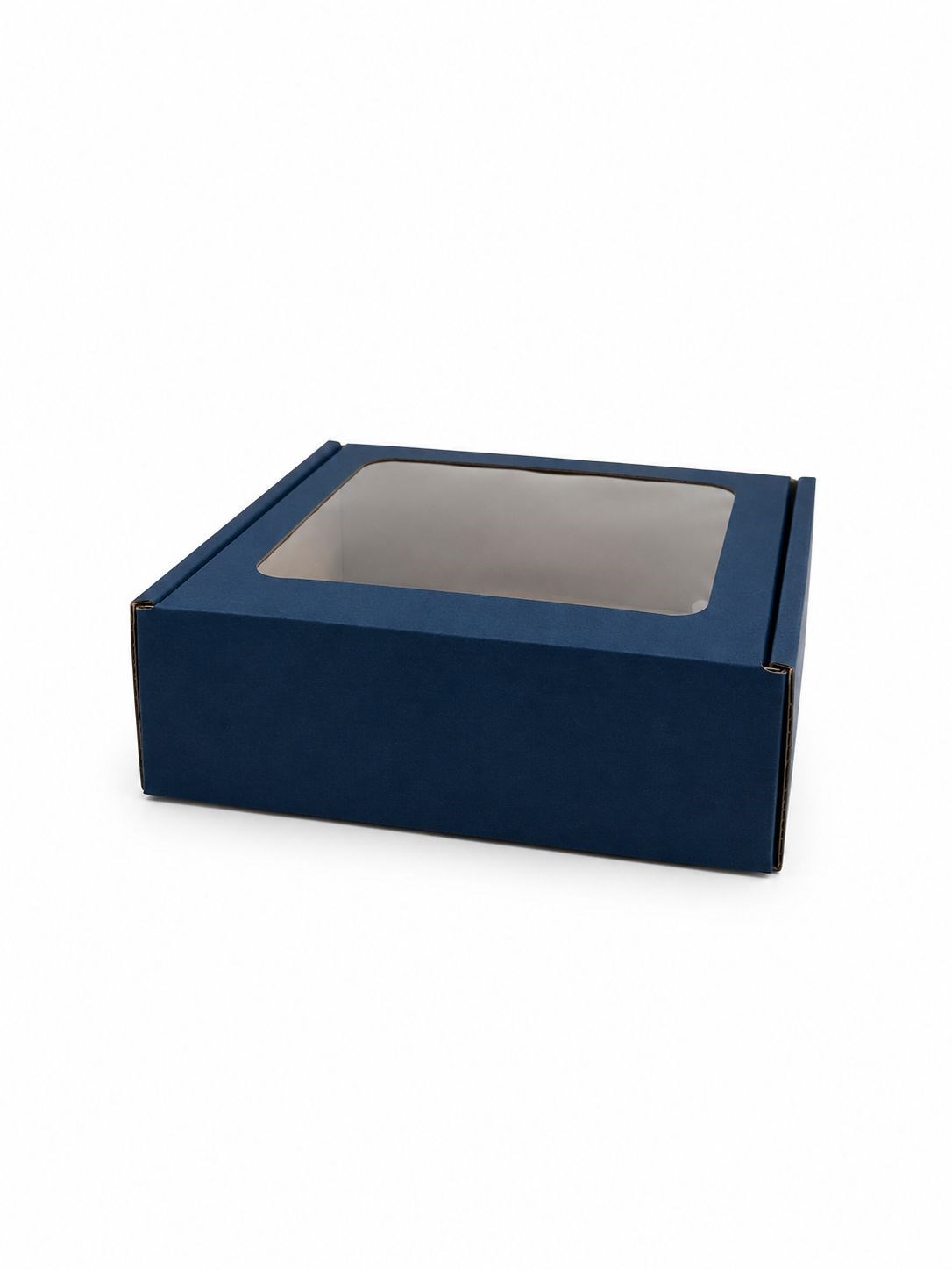 Pudełko Ozdobne EKO Z Okienkiem Granatowe 150x150x50mm Na prezent