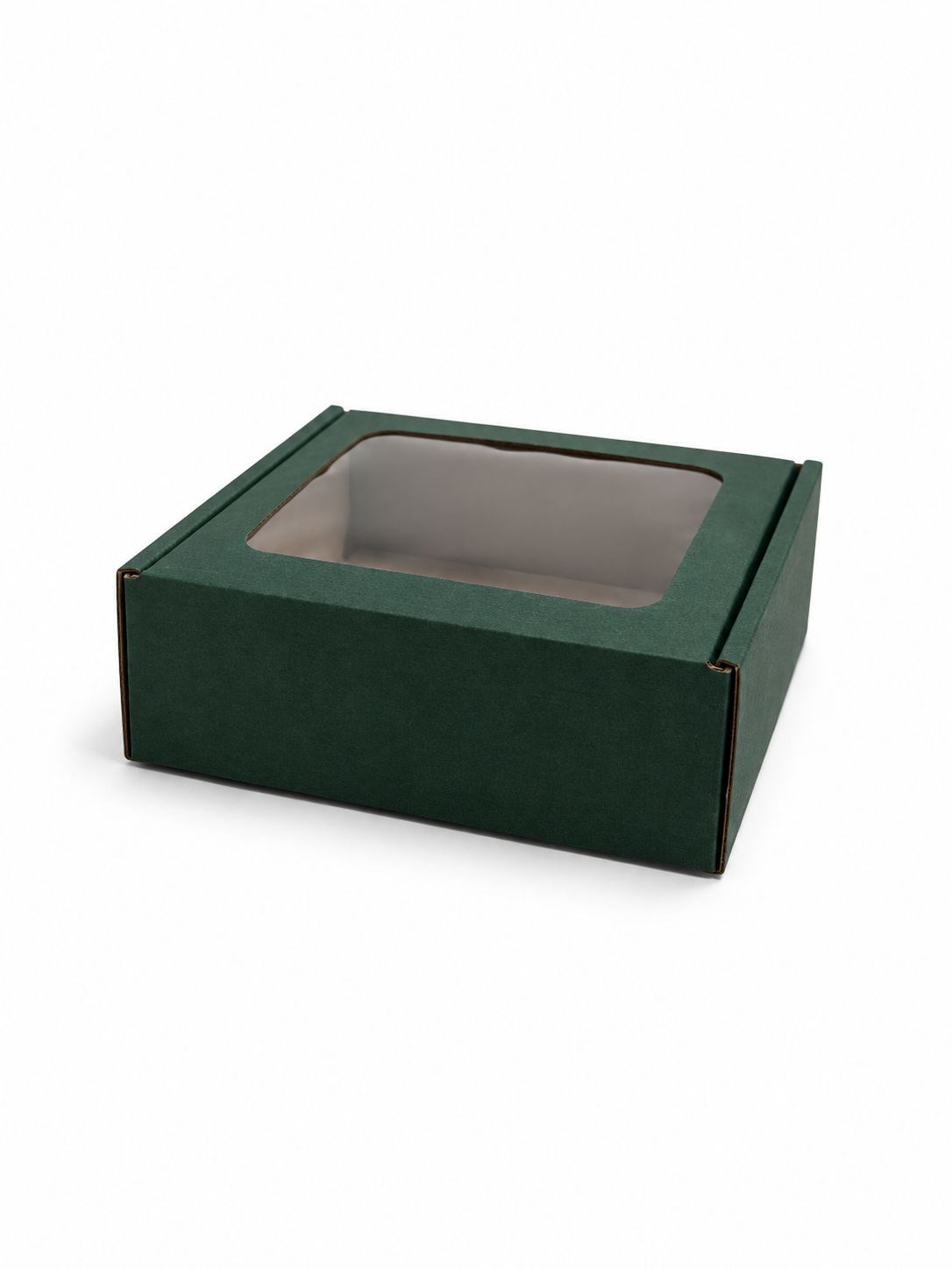 Pudełko Ozdobne EKO Z Okienkiem Zielony 150x150x50mm Karton Prezentowy