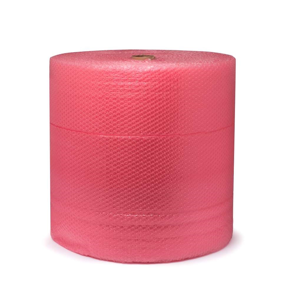 Folia bąbelkowa antystatyczna ESD różowa 60cm x 100m B1 10mm