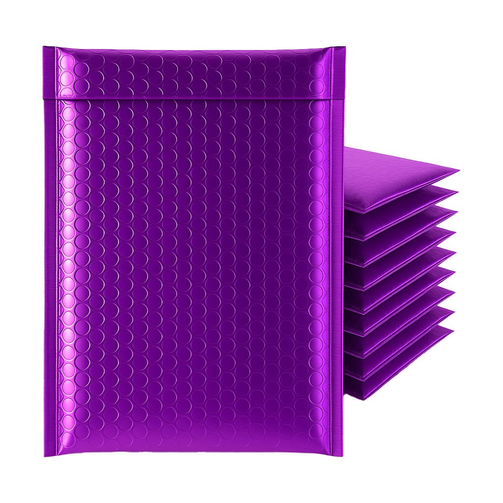 Koperta metaliczna bąbelkowa ochronna fioletowa 230x324 mm do wysyłki