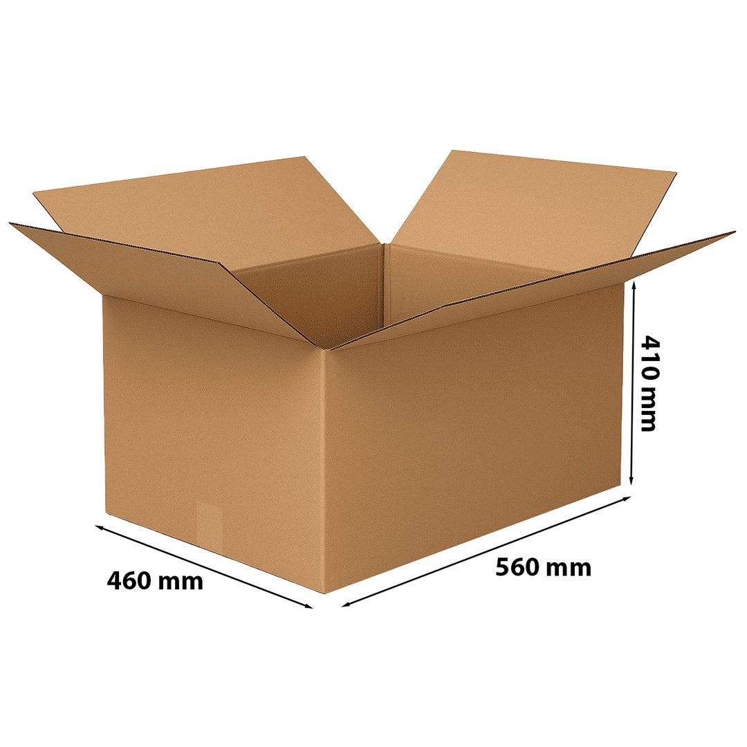 Mocne pudło klapowe 560x460x410 mm 5-warstwowe BC580 brązowe