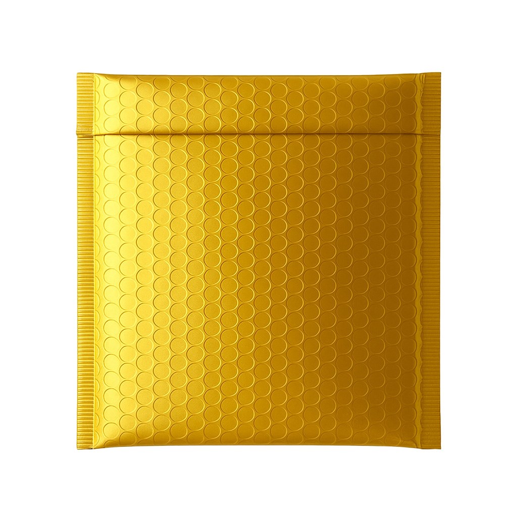 Koperta bąbelkowa metaliczna CD 165x165 mm samoprzylepna złota