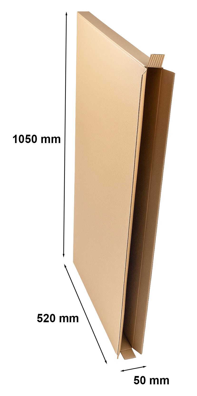 Karton klapowy do obrazów, pudło kartonowe 1050x50x520mm B400 brązowy