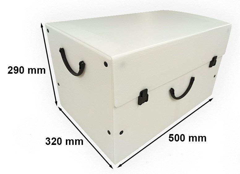 Mocne opakowanie na segregatory 500x320x290 Białe