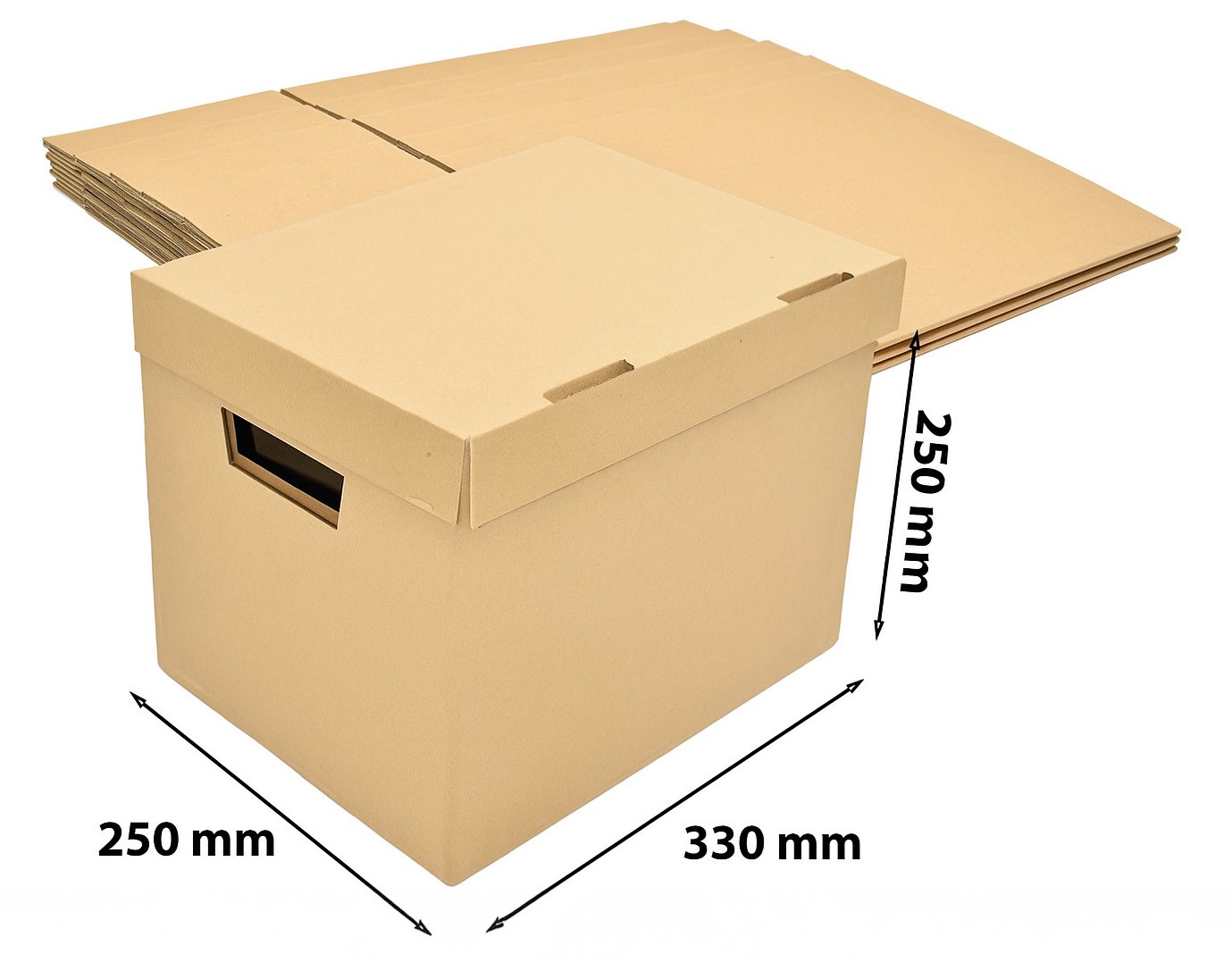 Karton wykrojnikowy Fefco 216 pudełko fasonowe 330x250x250 mm 50 szt