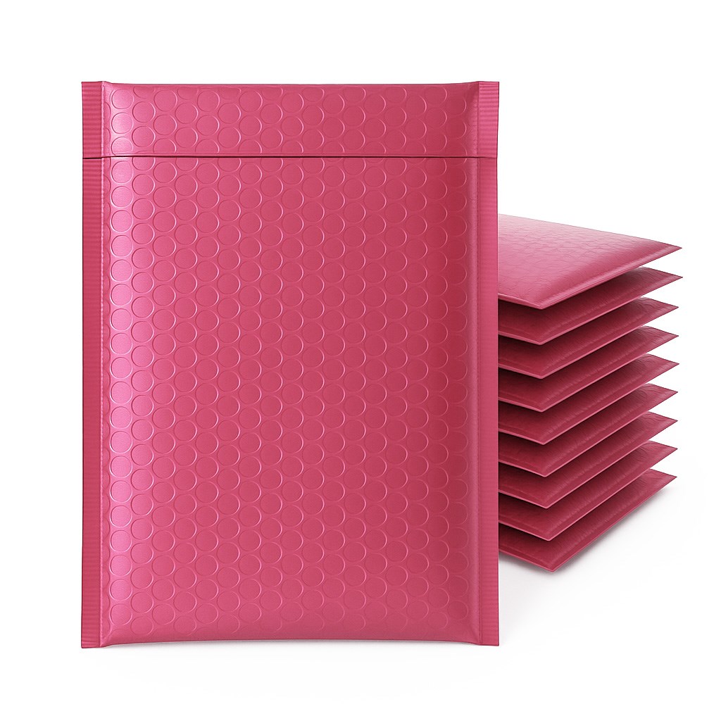 Koperty bąbelkowe metaliczne G17 różowe 230x324 mm 100 sztuk