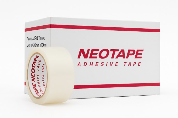 NEOTAPE Taśma pakowa klejąca akrylowa mocna transparentna 48mm/45m