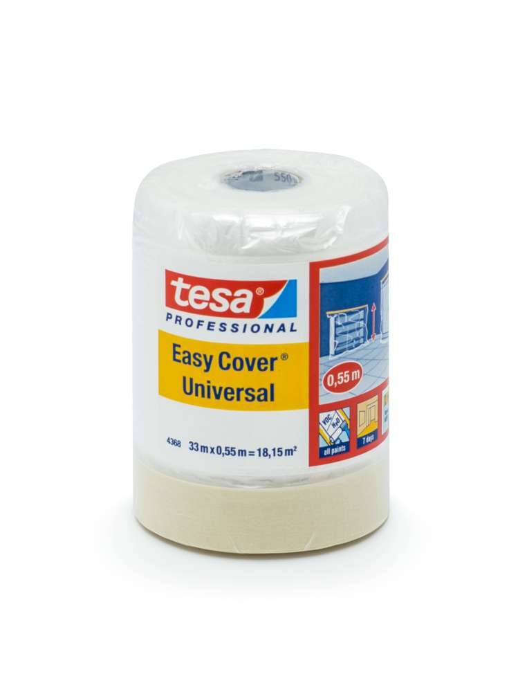 Tesa Folia maskująca z taśmą Easy Cover 4368 do malowania 55 cm x 33 m