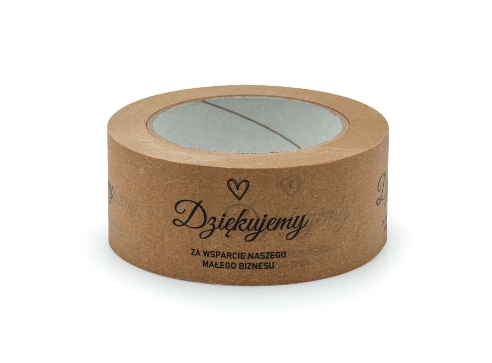 Taśma papierowa kraft z nadrukiem Dziękujemy za wsparcie 48mm/50m