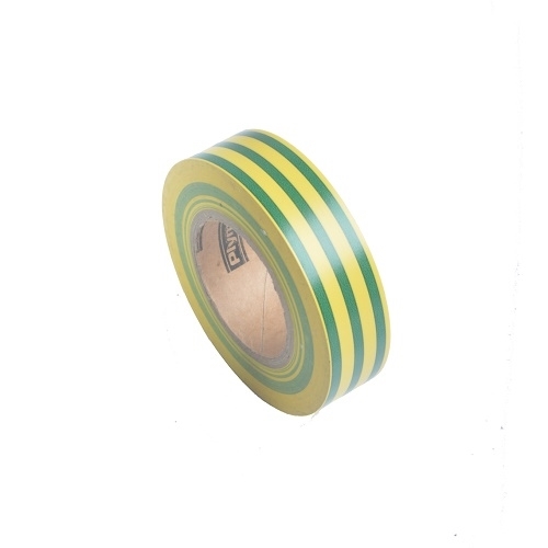 Taśma izolacyjna elektryczna żółto-zielona PCV do kabli 19mm x 20m