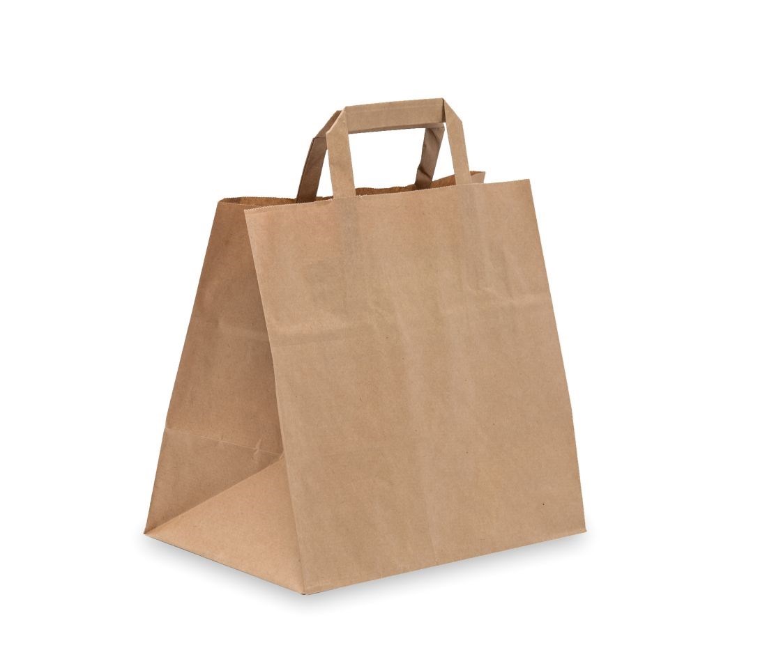 Torba papierowa kraft 260x170x250 brązowa z uchwytem 70g 10 szt.