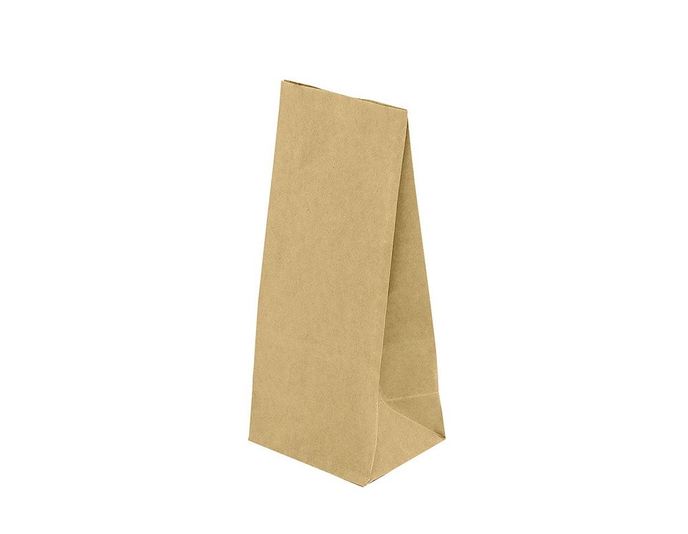 Torba papierowa ekologiczna 50x30x170 mm brązowa bez uchwytu 50 szt