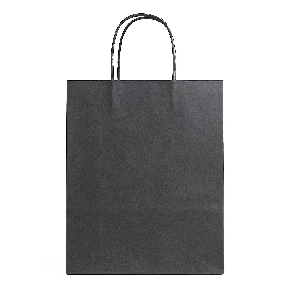 Torba papierowa kraft 350x140x440 mm ciemnoszara na zakupy