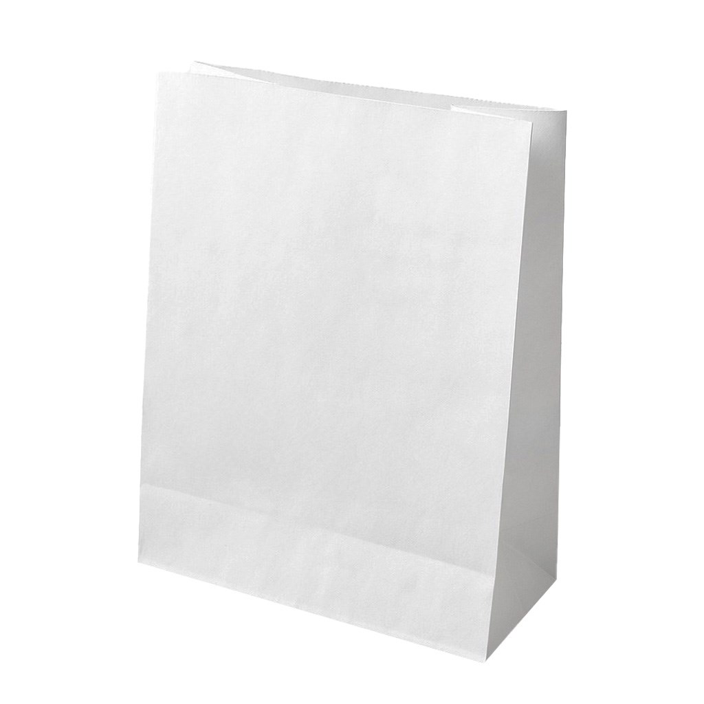 Torba papierowa klockowa biała 120x90x320 mm bez uchwytu 10 szt.