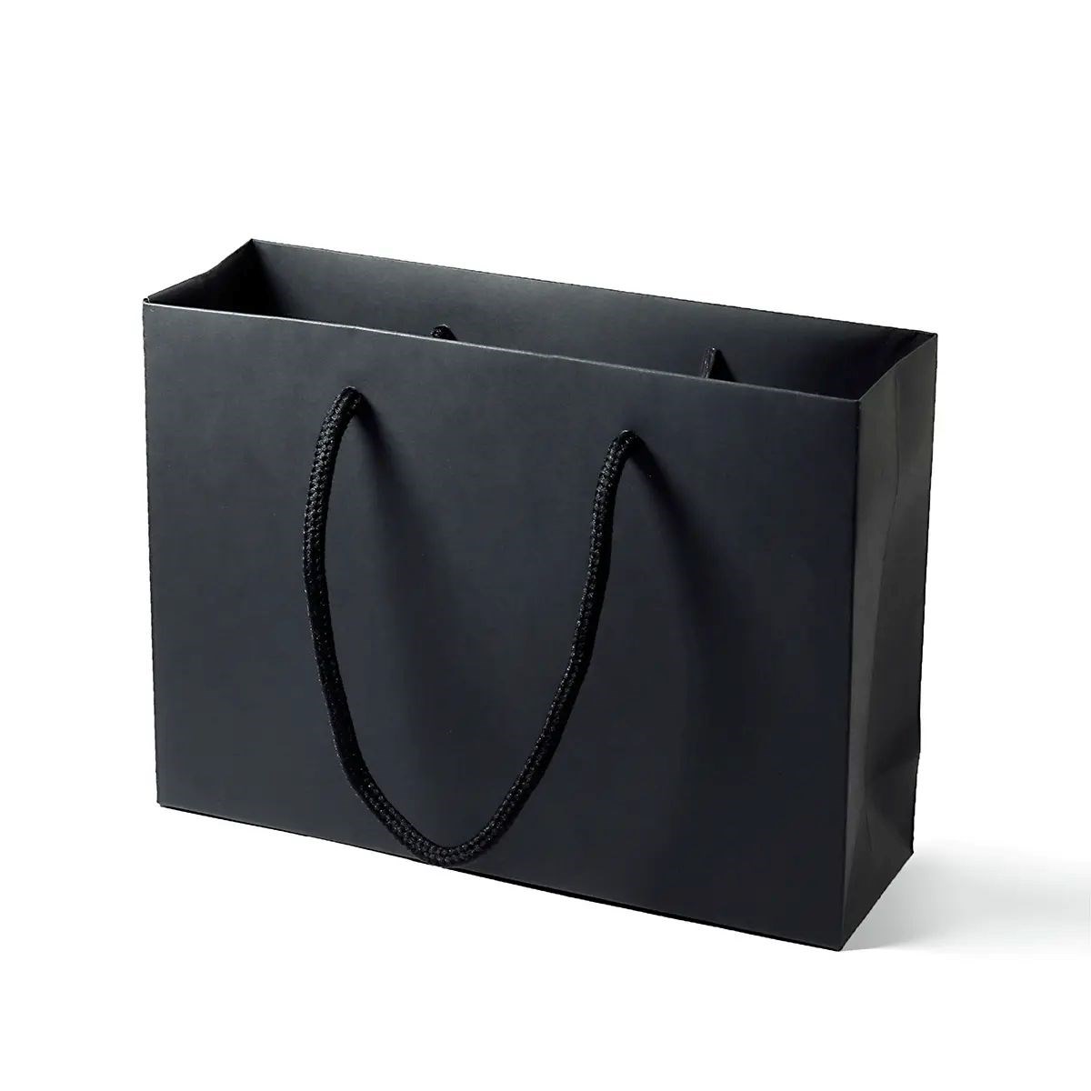 Torba Papierowa Laminowana Czarna 200x60x150 Prezentowa