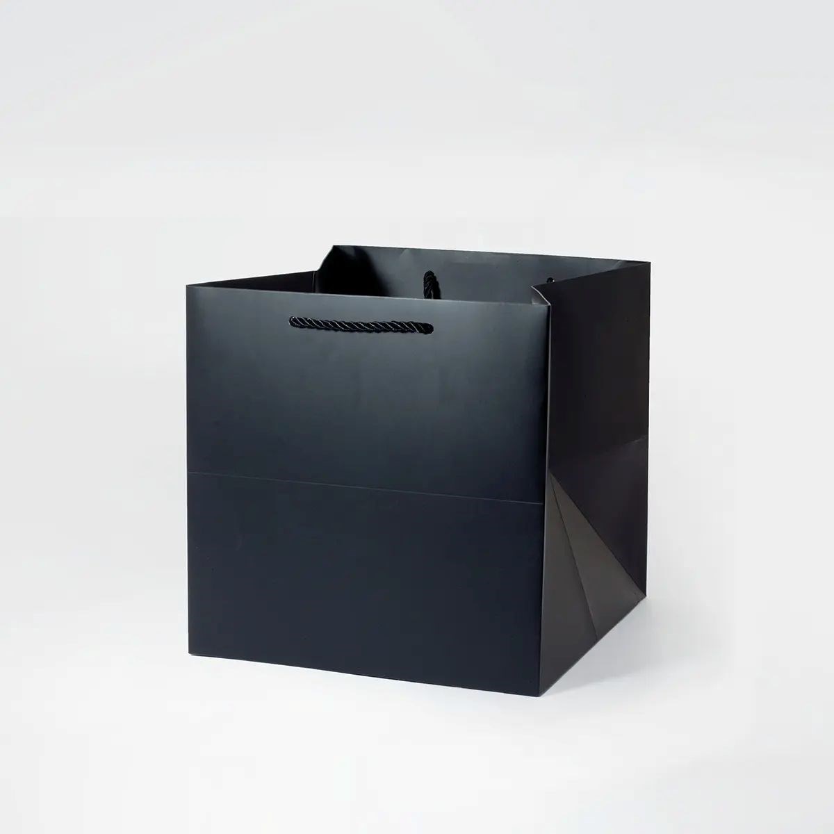Torba Papierowa Ozdobna Czarna 255x255x255 Prezentowa