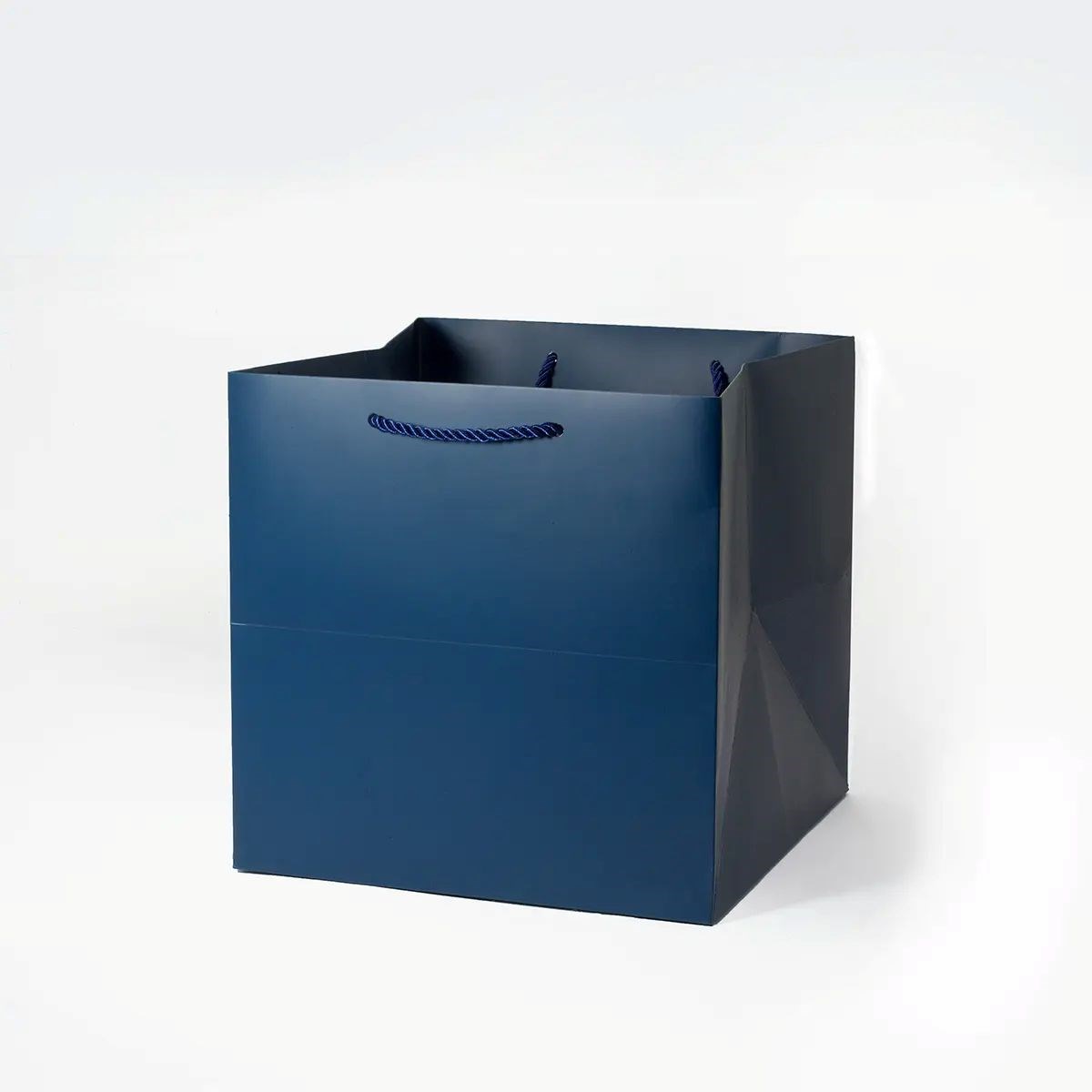 Torba Papierowa Ozdobna Granatowa 255x255x255 Prezentowa