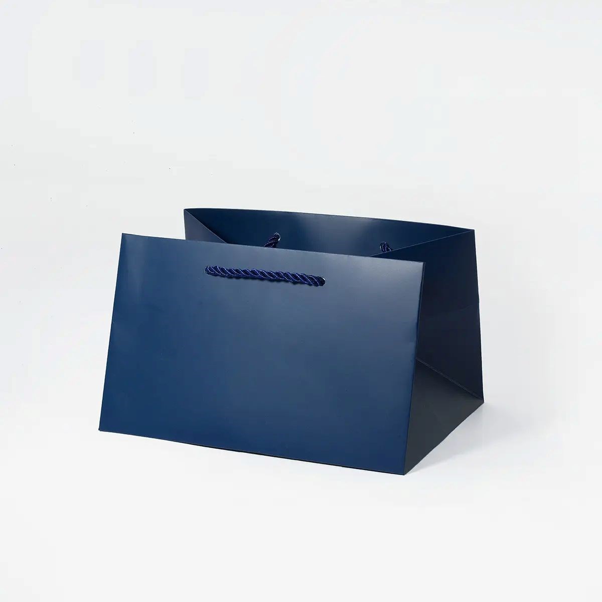Torba Papierowa Granatowa Ozdobna 230x170x140 Prezentowa