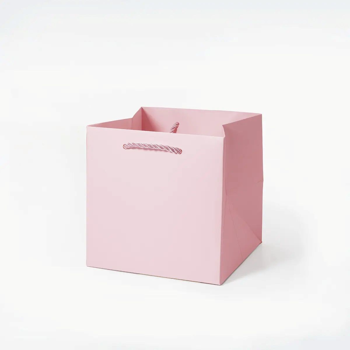 Torba Papierowa Ozdobna Różowa 165x165x165 Prezentowa
