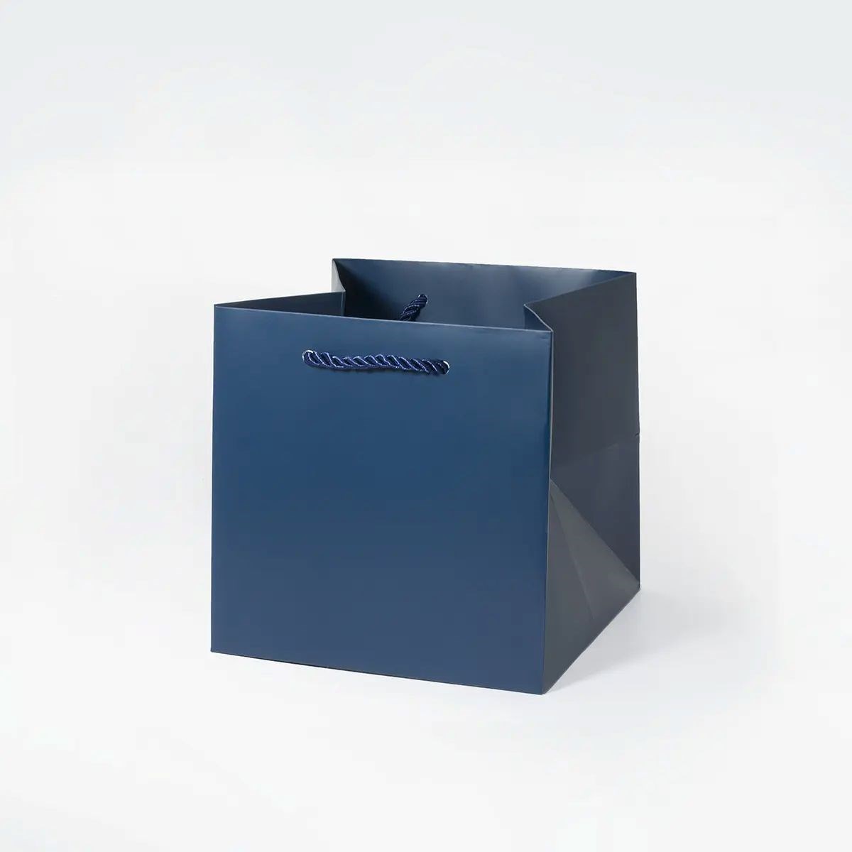 Torba Papierowa Granatowa Ozdobna 165x165x165 Prezentowa