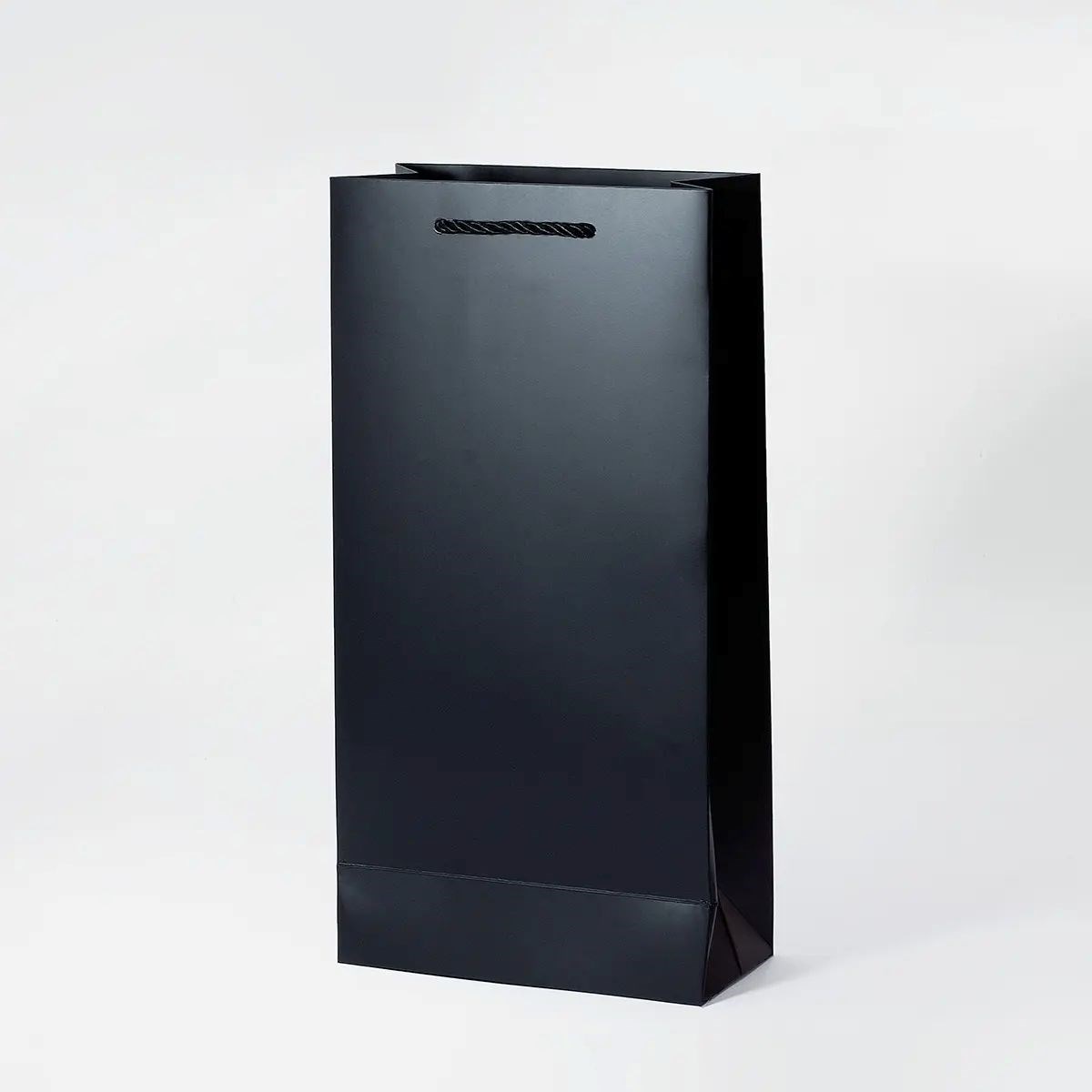 Torba Papierowa na dwa Wina Czarna 180x90x355 Prezentowa