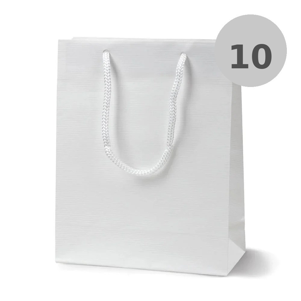Torba Laminowana Prestige 170x70x210 A5 Biała Torba Prezentowa 10 Szt.