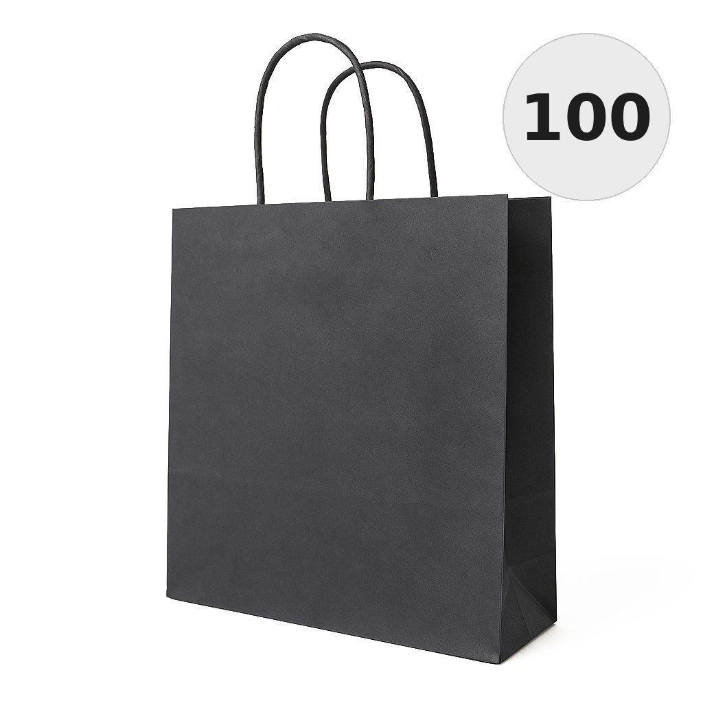 Torba 180x80x225 Ciemna Szara Papierowa Ozdobna Na Prezent 100 Sztuk