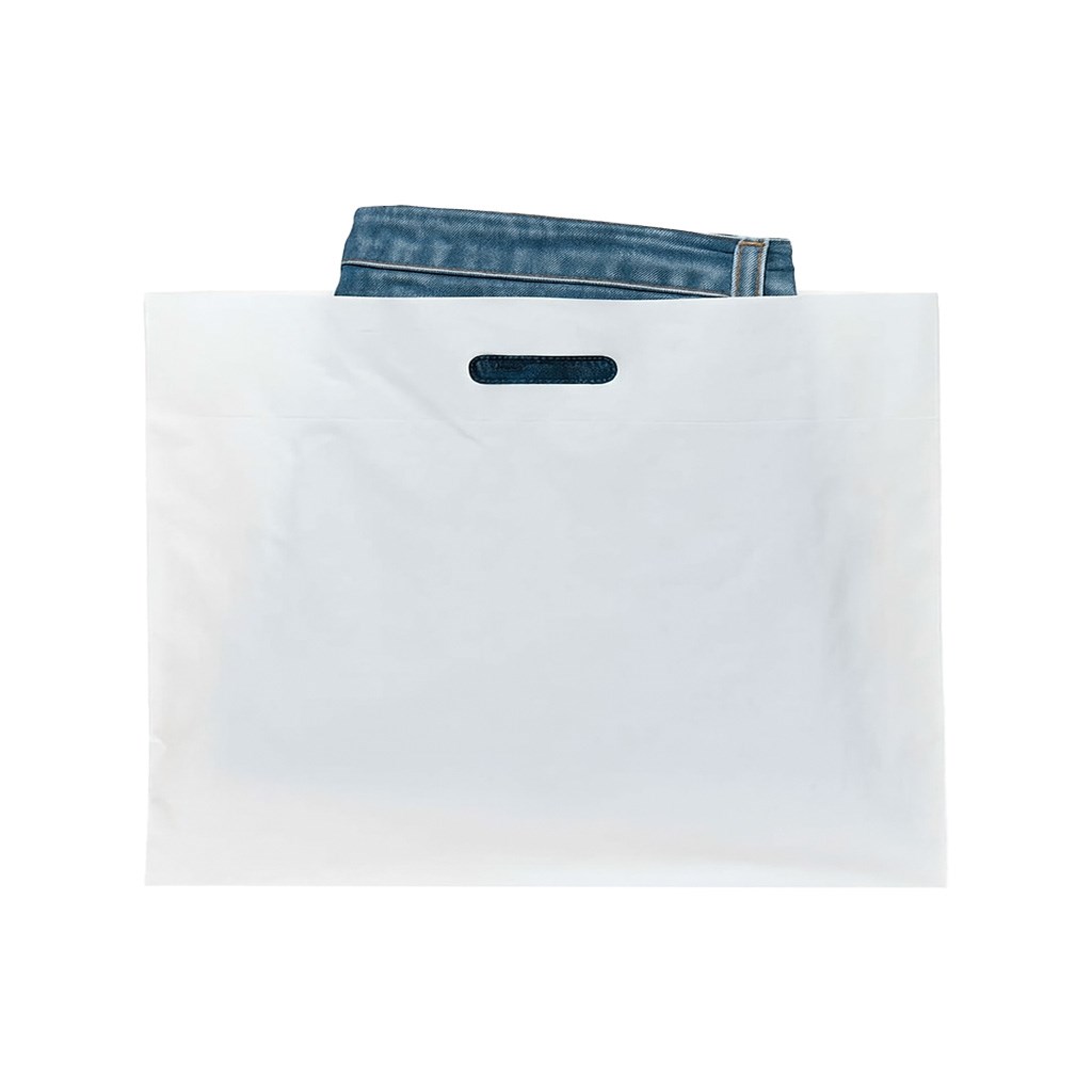 Torba foliowa Market biała LDPE z uchwytem 600x500 mm 60 um 100 szt.