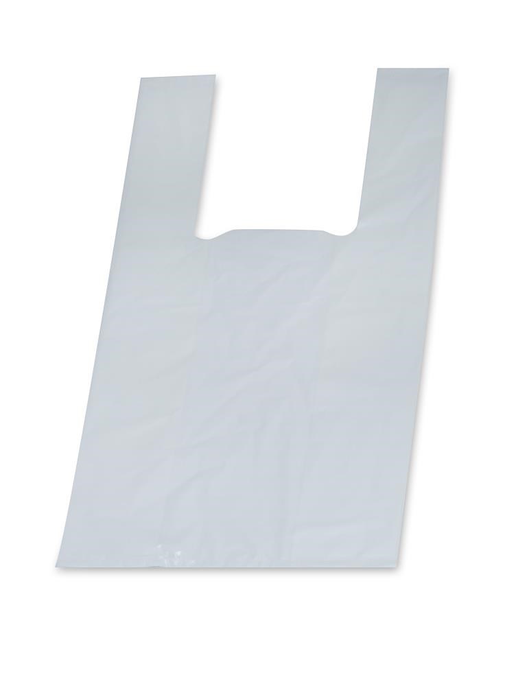 Reklamówka LDPE, biała torba foliowa zakupowa 30x55 cm, 50 szt.