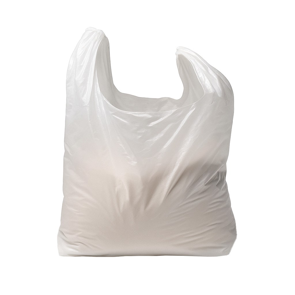 Reklamówka LDPE torba foliowa biała 27x48 cm, 100 sztuk na zakupy