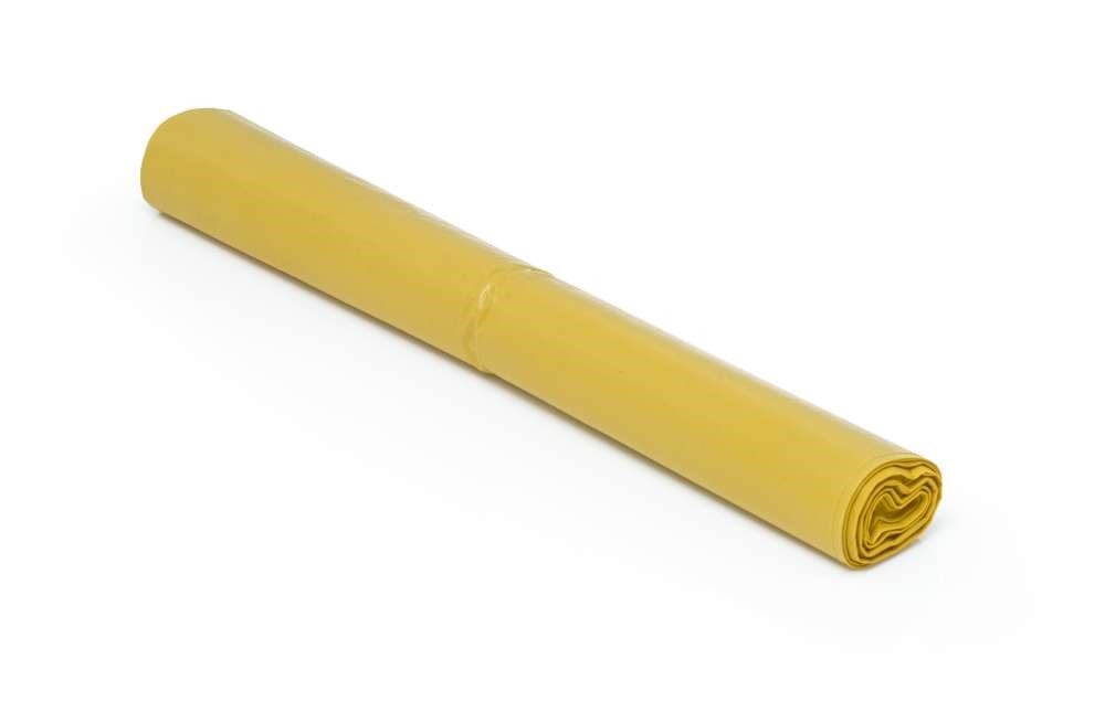 Mocne worki na śmieci LDPE 120 l żółte 70x110 cm 30 um 10 szt.