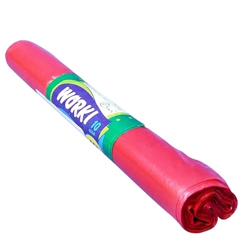 Worki na śmieci LDPE 120 l czerwone do segregacji 30 um, 10 szt.