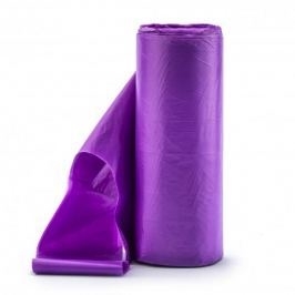 Worki na śmieci LDPE 120 l, 27 um, fioletowe, 25 sztuk