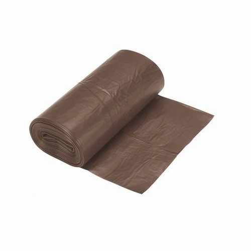 Worek na śmieci LDPE 240 l, bioodpady, 10 szt., brązowy 40 um