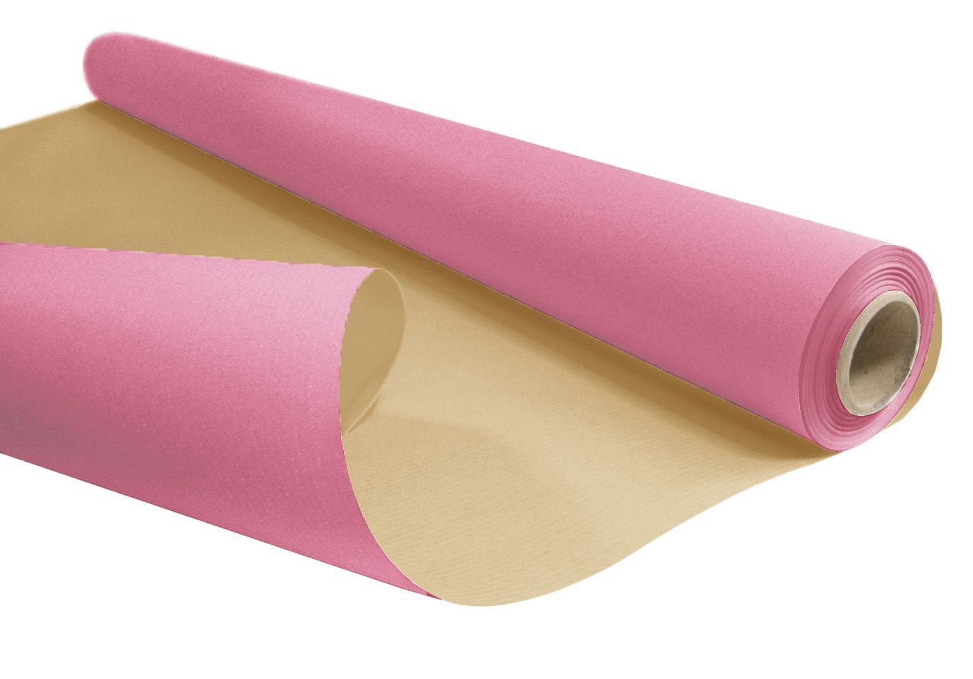 Papier pakowy prezentowy KRAFT brązowo-różowy rolka 50cm x 10m 50 g/m2