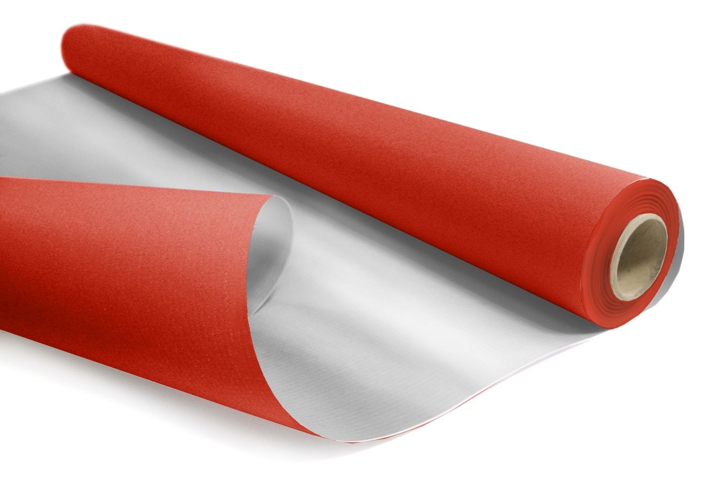 Papier ozdobny KRAFT DUO METAL czerwono-srebrny 69 cm x 50 m 60 g/m2