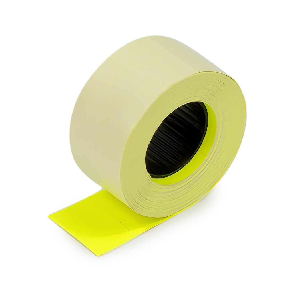 Metki cenowe do metkownic jednorzędowych 22x12 mm proste żółte 900 szt