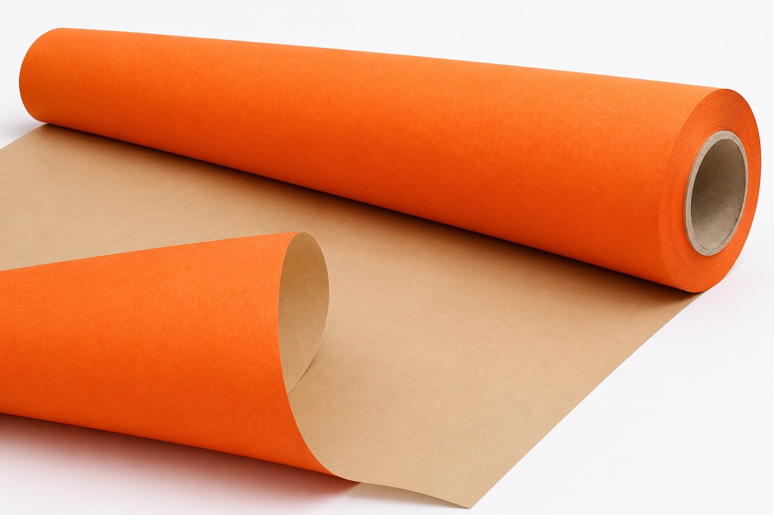 Papier KRAFT 60g Pomarańczowy 79cm x 50m Papier Ozdobny Do Pakowania