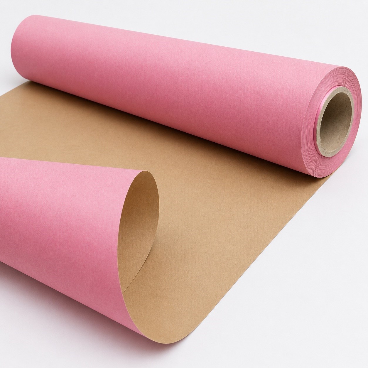 Papier kraft ozdobny różowy 60g 79 cm x 50 m na rolce do pakowania