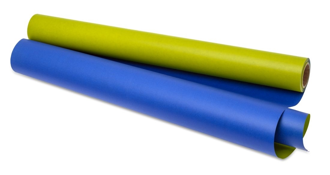 Papier pakowy Kraft ozdobny w rolce błękitno-zielony 70cm x 25m 60g