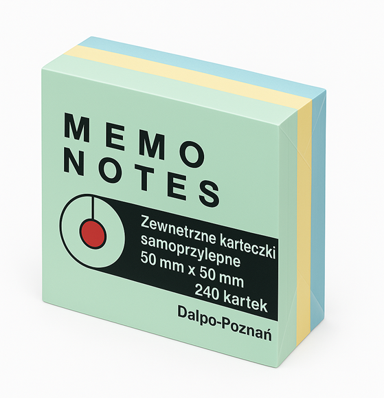 Karteczki samoprzylepne Memo Notes 50x50mm mix pasteli 240 szt.