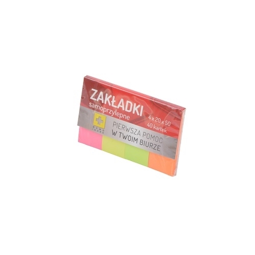 Zakładki indeksujące Memo samoprzylepne 20x50 mm 4 kolory 4x40 szt.
